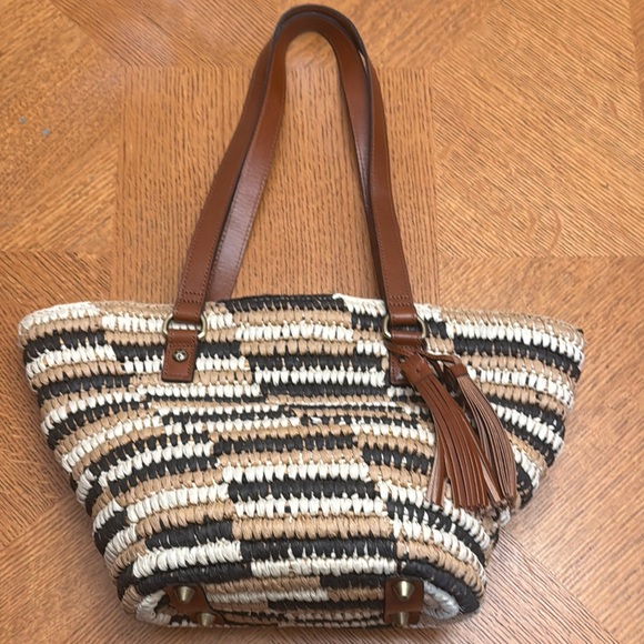 Patricia Nash Tinella Straw Tote Bag New With Tags - Picture 5 of 9
